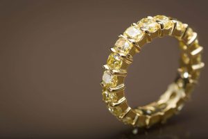 Yellow diamond ring