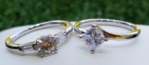 Diamond engagement rings, solitaire