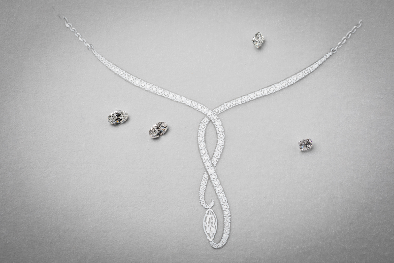 bespoke diamond necklace design